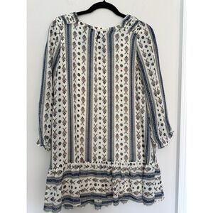 Hayden Girls Boho Striped Dress Tiered Bell Sleeve Sz 13 14 NWOT